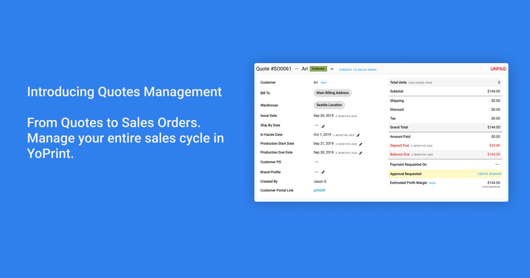 Introducing Quotes Management